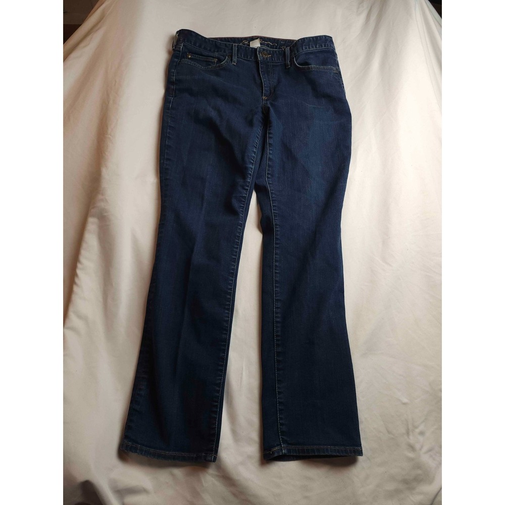 Eddie Bauer Jeans Womens 12S Blue Dark Wash Denim Classic Everyday Streetwear